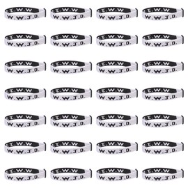 28PCS WWJD Christian Bracelet Pack for Women Men, Christian Jesus Gifts Adjustable Wristbands, WWJD Bracelets Bulk - What Would Jesus Do Bracelet White