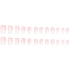 Pink White Ombre Press on Nails Meidium Fake Nails Square