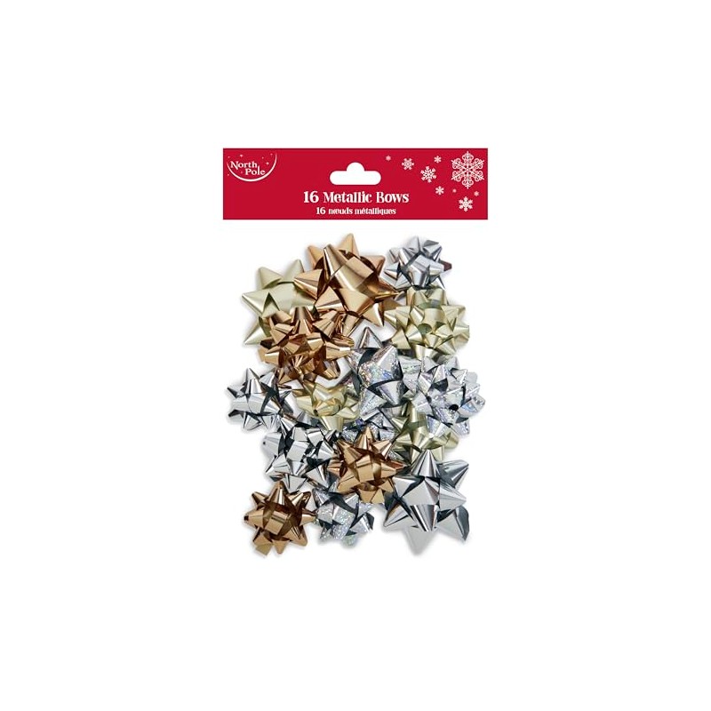 Eurowrap Product image 16 Pack Metallic Gift Bows – Assorted
