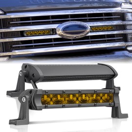 Amber LED Light Bar 6 Inch, Niwaker 2Pcs 96W Flood LED Pods Single Row Driving Lights Backup Lights Off Road Fog Light for Truck Wrangler E-Bike Motorcycle SUV UTV ATV Boat