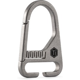 KeyUnity KB01 Velcro Keychain Carabiner Keychain Titanium Keychain with Patch Tag & Loop Panel for Outdoor Camping 2 Colors, KB00