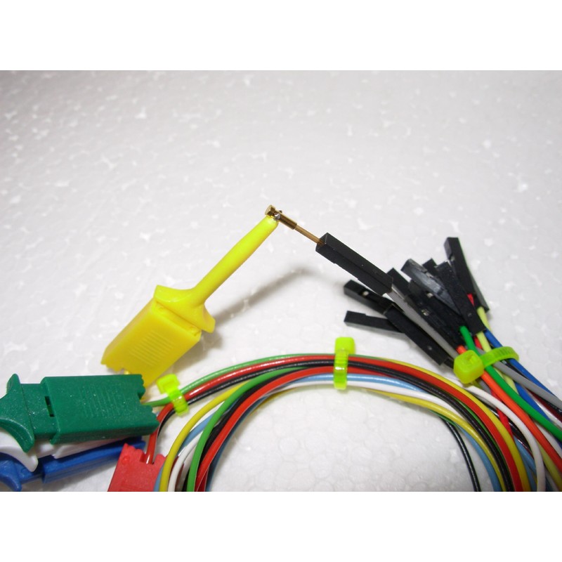 6pcs 6 Color Mini Smd Ic Test Hook Clip Grabber