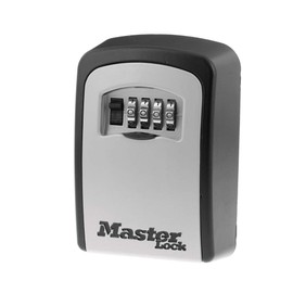 Master Lock Wall Mount Outdoor Lock Box for House Keys, Key Safe with Combination Lock, 5 Key Capacity, 5401EC
