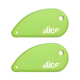 Slice Slice Micro Safety Cutter | Safe Ceramic Box Cutter Lasting 11x Longer than Metal | Keychain Box Opener | 2 Pack