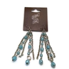 Tranquil Isle Coastal Earring Blue Tassel