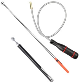 YOUTHLOXUS 3 Pcs Magnetic Pickup Tool, Telescopic Magnetic Pickup Tool with Non-Slip Handle, Durable Telescopic Flexible Magnetic Pickup Tool with Pocket Clip