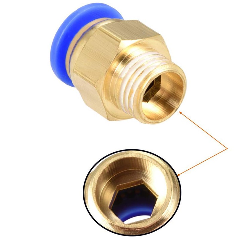 TA-VIGOR 12mm Pneumatic Push to Connect Fittings, G1/4 Male Thread