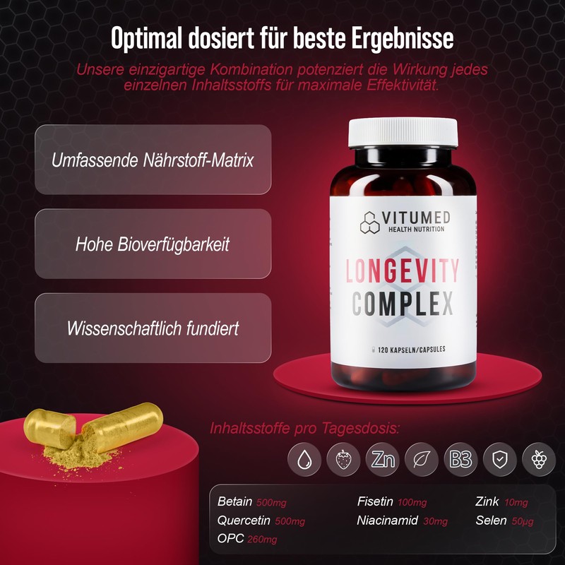Anti-Aging Complex - Zinc, Selenium and Antioxidants - Dietary Supplement
