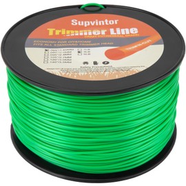 Supvintor 065 Trimmer Line, Weed Wacker String .065, Weed Eater String .065, String Trimmer Line .065 Inch-1730ft-3lb Commercial Grade Round .065 Trimmer Line Fits Most String Trimmers(Green)