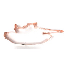M1 Abrams Tank Cookie Cutter 6.5 Inch Handcrafted in USA by The Fussy Pup