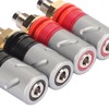 Amplifier Binding Post Soldering Free Pure Red Copper Rhodium Plated