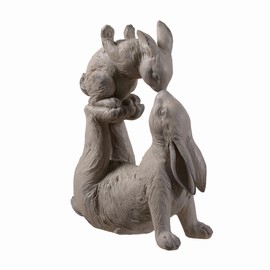 Hi-Line Gift Ltd. Mom & Baby Rabbits Garden Statue Bunny Yard Decor