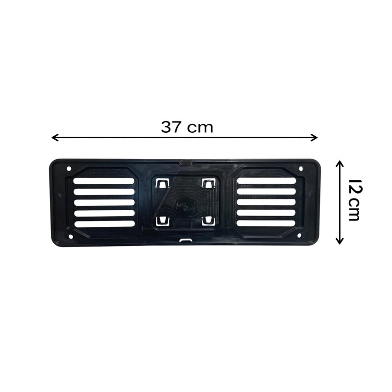 GammBC® Black Plastic Polypropylene Heavy Duty Universal Car License Plate