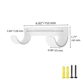 WDONAY Ironing Board Hanger Wall Mounted Iron Board Holder Organizer Wall Mount for Laundry Rooms Storage Rack Hanging(White)