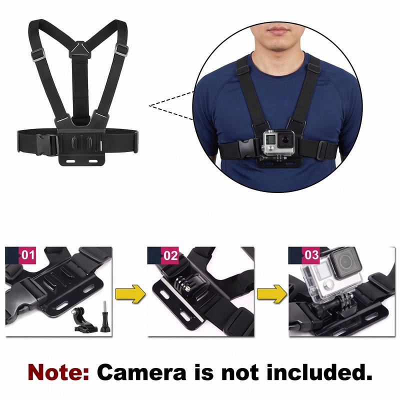 Adjustable Chest Phone Mount Holder for Hands-Free Recording – Secure