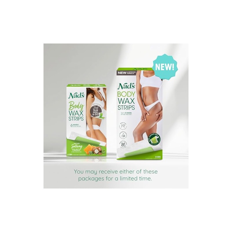 Nad's Body Wax Strips, 24 Strips