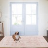 LIMON HOME Pink Floral 3x5 Entryway Rug Indoor Washable Non-Slip