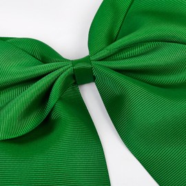 Tobeffect Tobeffect Hair Clip - 8 Inch Green Hair Bow - Cheerleading Bows for Girls, Women, Cheerleaders Grosgrain Material - Perfect for Hair Securing, Festivals, Birthdays, Weddings, School