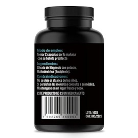 Citrato de Magnesio y Potasio | 60 Cápsulas | Fórmula de Alta Absorción | Suplemento Alimenticio | Libre de Gluten y Aditivos | LENICO
