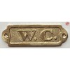 BRASS W.C. DOOR SIGN (BRASS, 3.75 X 1.25 INCH)