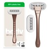 Razeco5 Plastic-Free Razor – 1 Steel Handle + 2 Plastic-Free Cartridges, 5 Blades – Shaving for a Zero Waste Routine (Body)