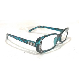 Reading Glasses Western Readers Eyeglasses Womens Cheaters + Soft Case (Leopard cheetah blue, 2.5)