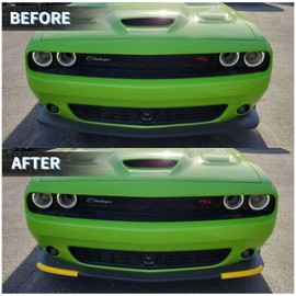 WildWell Front Bumper Lip Splitter for 2015-2024 Dodge Challenger R/T Scat Pack Accessories, Front Lip Protector Cover Yellow Non-Widebody