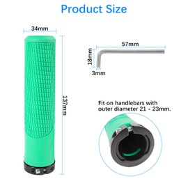 xiaoxiaozhijia Ergonomic Bicycle Grips, 22 mm Universal Bicycle Handles, Suitable for Mountain Bike, Road Bike, Folding Bike, City Bike, Scooter Bicycle Handlebar (Blue)