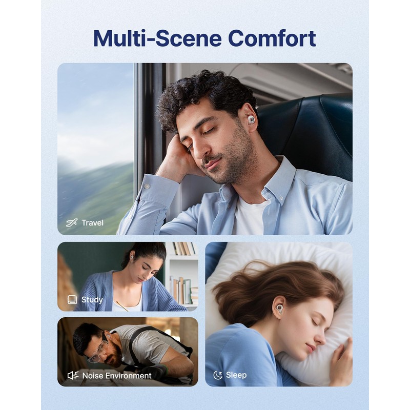 Ear Plugs for Sleeping Noise Cancelling, 45dB Reusable Earplugs for