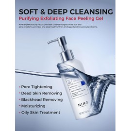 NING DERMOLOGIE Exfoliante Facial: Gel Exfoliante Suave Con Pha Y Aha, Niacinamida - Exfoliante Químico Para Eliminar Células Muertas, Puntos Negros, Controlar El Sebo Y Cuidar Los Poros 200 Ml