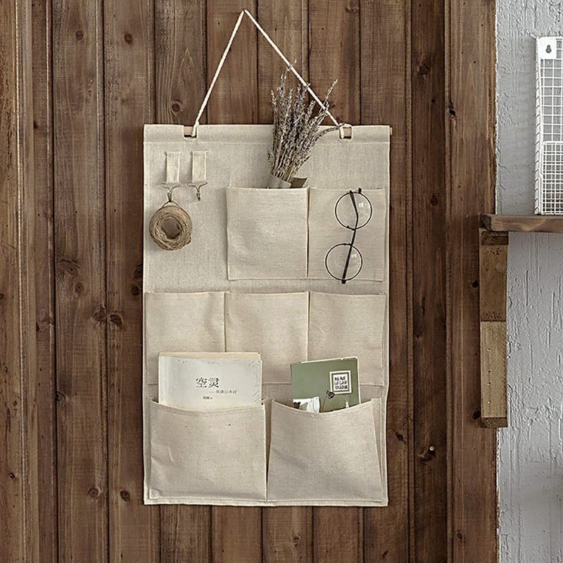 Tazive Wall Pocket Wall-mounted Storage Door Hanger Pocket 3 Tiers