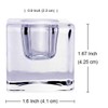 Aglary 12PCS Square Glass Taper Candle Holders for Table Centerpiece.
