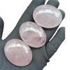 Sunshcat Natural Rose Quartz Mini Oval Palm Crystal and Healing