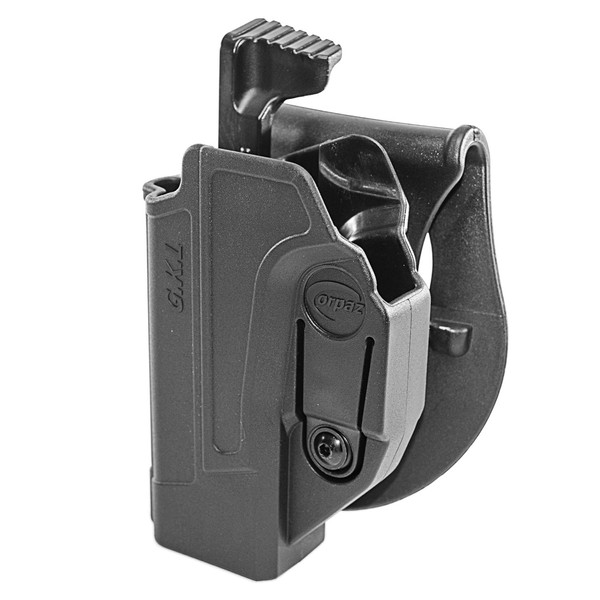 Orpaz Holster Compatible with Glock 19 Holster (Right Hand, Level 2 Thumb Release Paddle Holster)