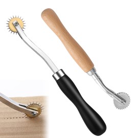 2Pcs Tracing Wheel Sewing Tools Craft Sewing Wheel, Sewing Stainless Steel Roller Sewing Leather Paper Craft Tools Tracing Wheel for Dressmaking Cross Stitch Sewing Leather Paper Craft Tools