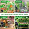 50FT Solar Power Self Watering System Drip Irrigation Kit Plant