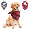2 Pack Dog Bandana,Cat Bandanas,Washable Adjustable Triangle Pet Scarf Bibs