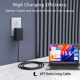 UL Listed 12V AC Charger for Naclud X15 FUNYET Duetbook 14 NY-01 ApoloSign NJP1561P NJP1561P-02 N5095 CPU 12V 3A 2.5A 2A Power Supply Cord Cable Wall Plug