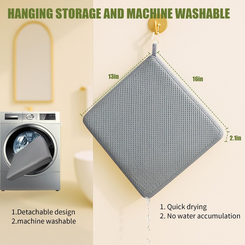 Gwremzlox，Shower Seat Cushion, Soft Chair Pad for Elderly Bathing，Easy to