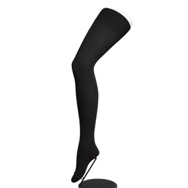 SOXXI Women's Long Thigh High Socks, Elastic Long, Deodorizing Treatment, Solid, Black, Made in Japan
