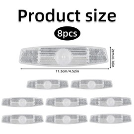 CHDZSW Pack of 8 Bicycle Reflectors Spoke Reflectors Cat Eye Reflector for Road Bike MTB Trekking Bike & Children's Bicycle to Improve Night Travel (White)