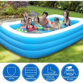 Extreme Beauty Alberca Inflable Rectangular Familiar Piscina Alta
