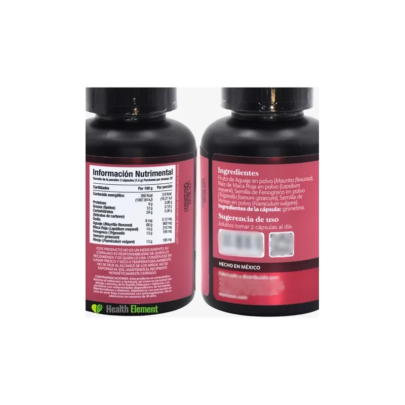 Aguaje Complex + Fenogreco + Hinojo + Maca Roja 60