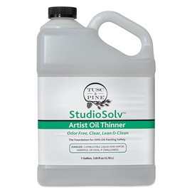 Tusc & Pine StudioSolv™ Odorless Mineral Spirits Gallon - Purified Odor-Free Spirit Solvent for Thinning Oils, Artists, Painting Thinner, Professionals, & More!