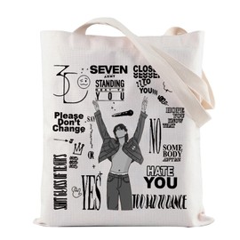 Kpop Tote Bag K-POP Inspired Reusable Grocery Tote Bag Kpop Star Shoulder Bag JK Fans Handbag Kpop Lover Gift (Yes Tote)