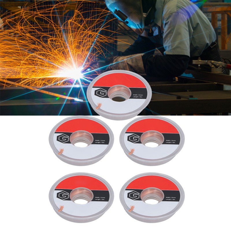 5Pcs TGK‑1015 Solder Wick Oxidation Resistant Professional Desoldering Wick for