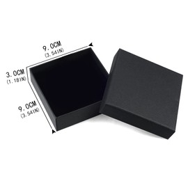 2Pcs Necklace Box Jewellery Gift Box Kraft Bangle Box Black Bracelet Box Cardboard Jewelry Display Box Earrings Gift Box Small Necklace Case Necklace Storage Box for Chritmas Thanksgiving Birthday
