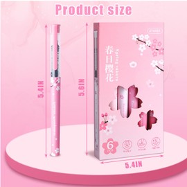 6 Pcs Cute Flower Gel Pens, 0.5mm Fine Point Black Ink Pens, Quick-Dry Smooth Writing Pens for School, Office, Note-Taking, Journaling, Sketching, and Planning - Fun Aesthetic Design (Spring Day Pen)
