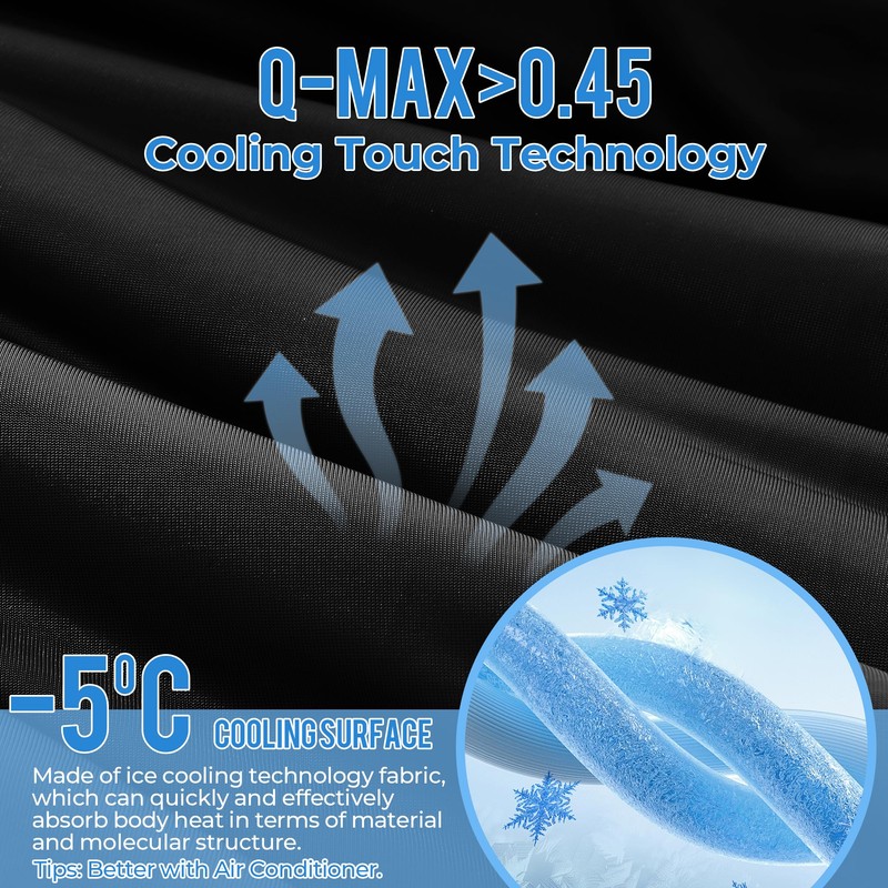bedsmile Seersucker Cooling Comforter King Size, Q-Max 0.45 Reversible Cooling