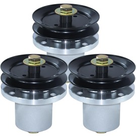 POSEAGLE 3 Pack 783506 Spindle Assembly with 604665 Pulley for Hustler 48" FasTrak SDX, 48" RD FasTrak, 48" RD FasTrak SDX, Turf 48in FASTRAK, Turf 48in RD FASTRAK Lawn Decks
